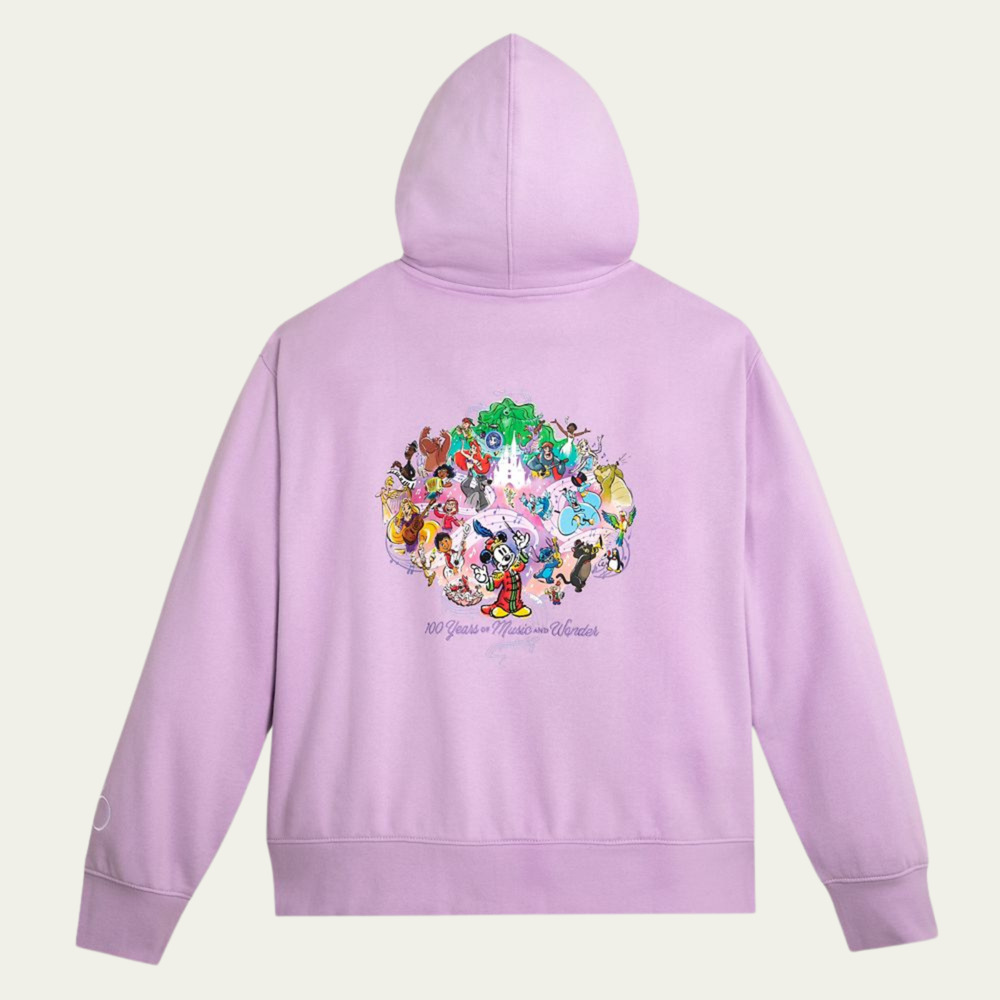 NEW Mickey Mouse Zip-Up Hoodie Womens sz Large Disney 100 Anniversary Sweatshirt